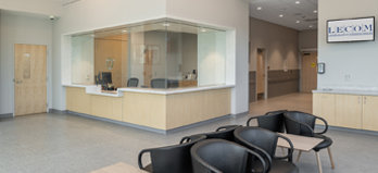 Lobby interior of surgery center